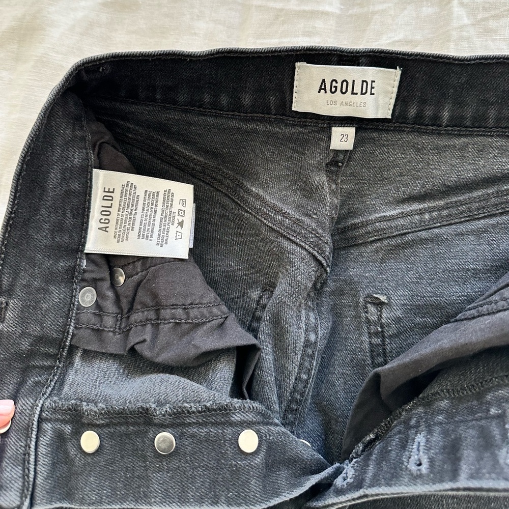 Agolde Riley High Rise Straight Crop Jeans - Picture 5 of 7
